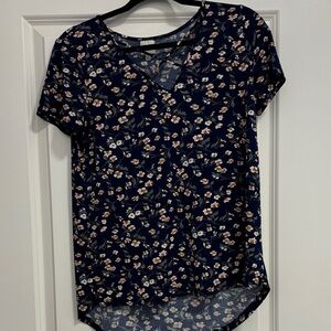 Floral Navy Women's Top